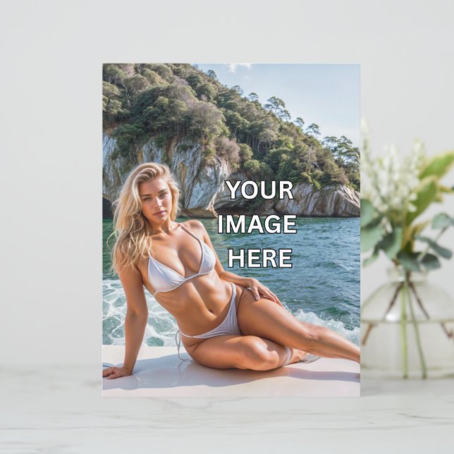 CREATE! 📝 Custom Paper Sheet – Add Image or Text (Standing Front)