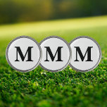 Create Custom Personalized Black White Monogrammed Golf Ball Marker<br><div class="desc">Create your own custom, personalized, black and white monogram monogrammed, cool, elegant, stylish, 1" diameter golf ball markers. Simply type in your initials / monogram, to customize. While you add / design, you'll be able to see a preview of your creation, throughout. Make a great gift for birthday, fathers day,...</div>