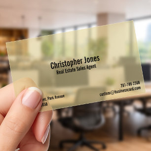 Create Custom Personalized Modern Clear Faux Gold Business Cards