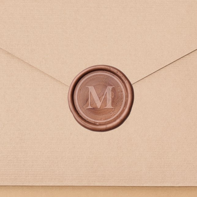 Create Custom Personalized Modern Elegant Monogram Wax Seal Sticker (Create Custom Personalized Simple Elegant Monogram Wax Seal Sticker)