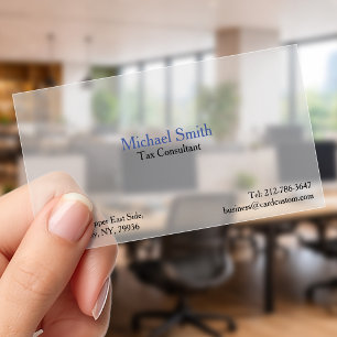 Create Custom Personalized Modern Premium Frosted Clear Business Cards