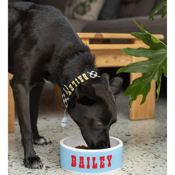 Create Custom Personalized Pet Dog Puppy Food Bowl by iCoolCreate at Zazzle