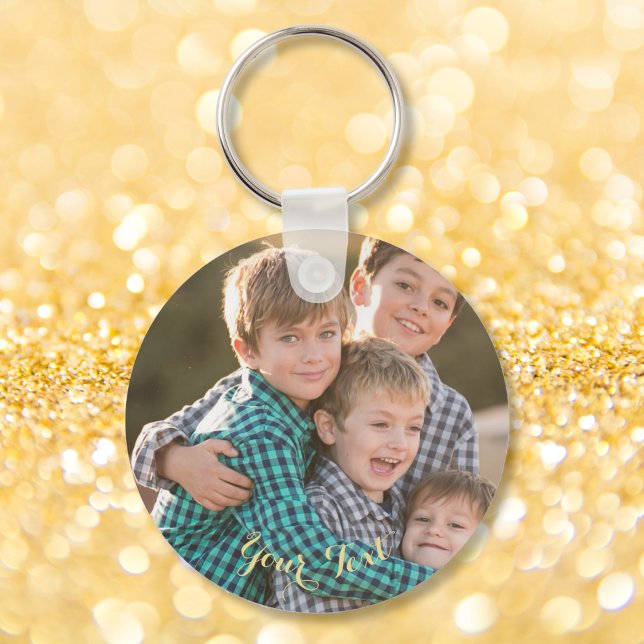 Create Custom Personalized Photo and Text Keyring (Create Custom Personalized Photo Round Keyring)