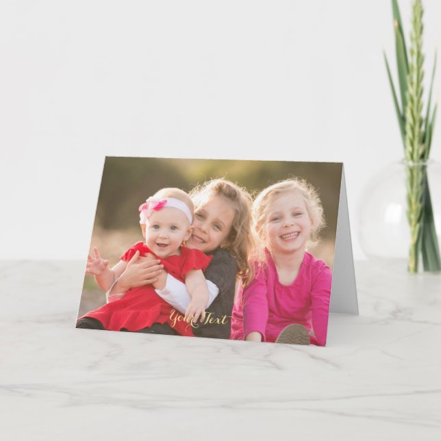 Create Custom Personalized Photo Greeting Card (Front)