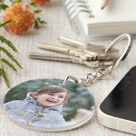 Create Custom Personalized Photo Keychain Keyring<br><div class="desc">Create your own custom, personalized, ultra-durable round acrylic photo keychain / keyring. Simply add your photos and text to the front and back, to customize. While you add / design, you'll be able to see a preview of your creation, throughout. The keyring features text in elegant faux gold typography script....</div>