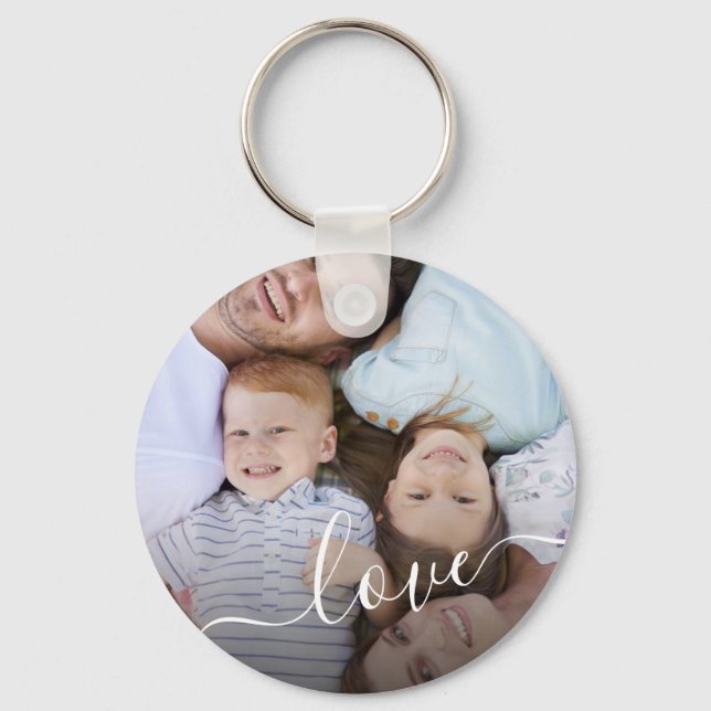 Create Custom Personalized Photo Round Keyring (Front)