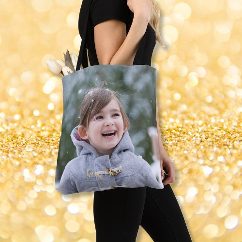 Create Custom Personalized Photo Stylish Trendy Tote Bag