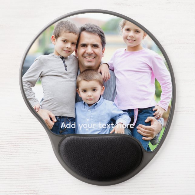 Create Custom Personalized Photo Text Ergonomic  Gel Mouse Pad (Front)