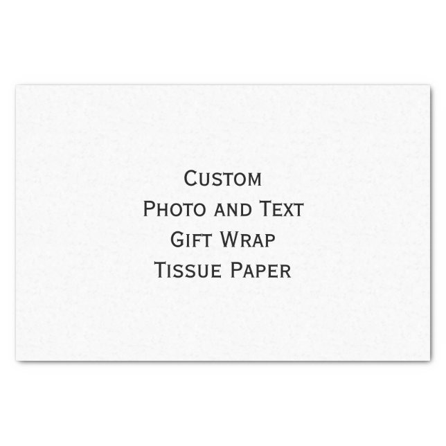 Create Custom Personalized Photo Text Gift Wrap Tissue Paper (Front)
