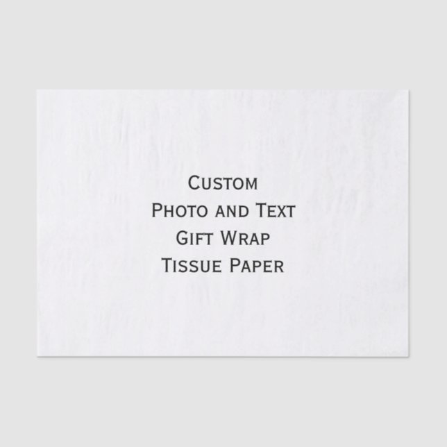 Create Custom Personalized Photo Text Gift Wrap Tissue Paper (Front)