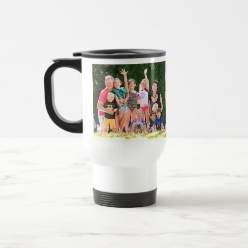 Create Custom Personalized Photo Text White Steel Travel Mug