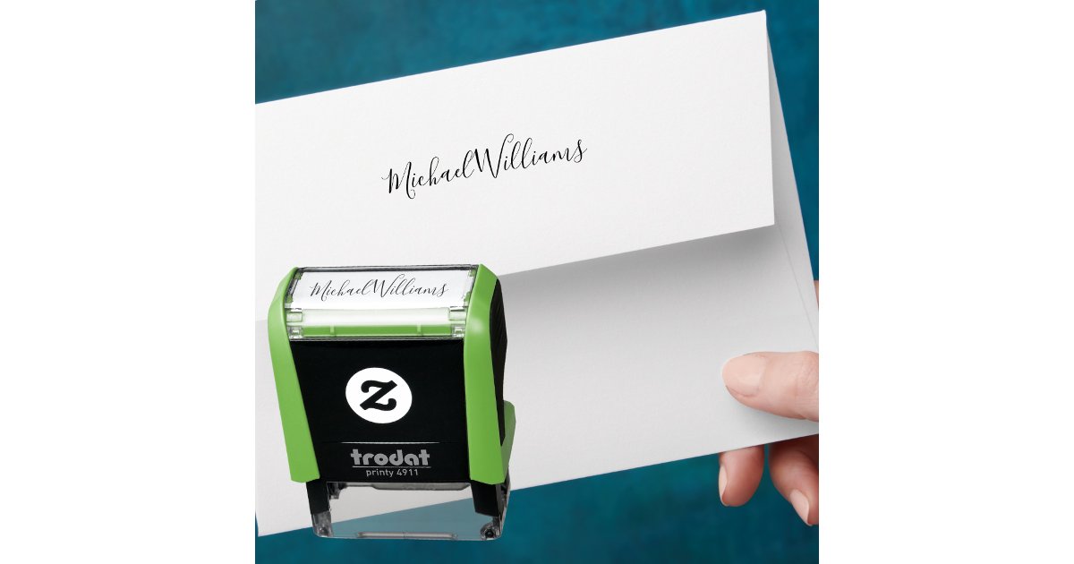 Personalized Simple Create Custom Personalized Simple Signature Name Self-inking Stamp | Zazzle