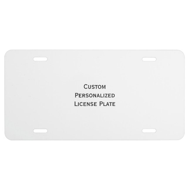 Create Custom Personalized Vehicle License Plate (Front)
