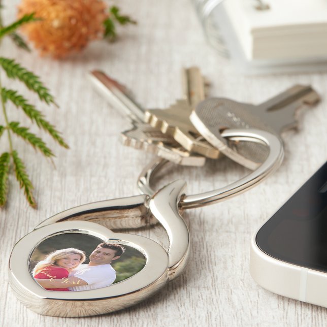 Create Custom Photo Birthday Valentines Day Heart Keychain (Create Custom Photo Birthday Valentines Day Heart Keychain)