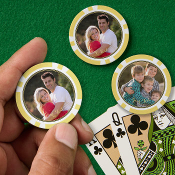 Create Custom Photo Home Tournament Game Night Poker Chips by iCoolCreate at Zazzle