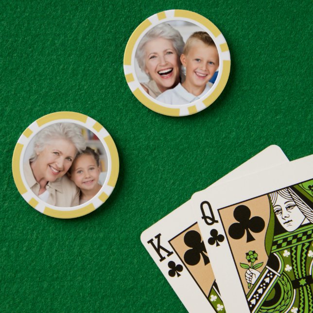 Create Custom Photo Home Tournament Game Poker Chips (Poker Table (Double))