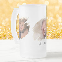 Create Custom Photo Text Frosted Glass Beer Mug