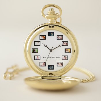 Create Custom Photos Pocket Watch by HasCreations at Zazzle
