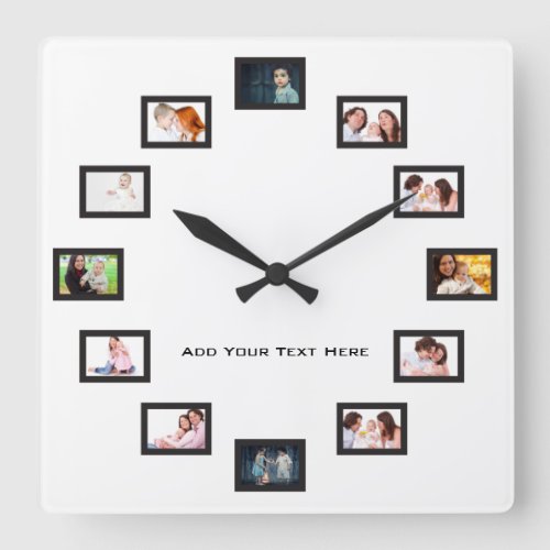 Create Custom Photos Square Wall Clock