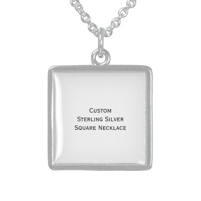 Create Custom Pure Sterling Silver Photo Necklace (Front)