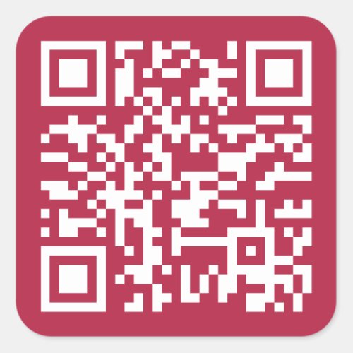 Create Custom QR Code Business Website Address URL Square Sticker