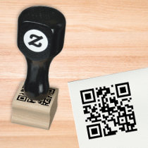 Create Custom QR Code Scannable Website Address Rubber Stamp