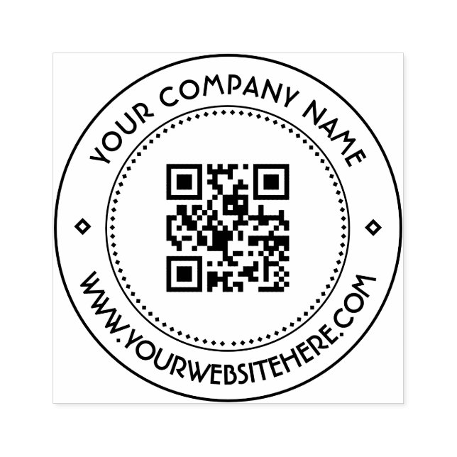 Create Custom QR Code Scannable Website Address  Rubber Stamp (Imprint)