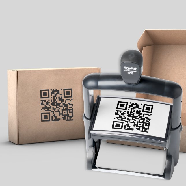 Create Custom QR Code Scannable Website Address Self-inking Stamp (Create Custom QR Code Scannable Website Address Self-inking Stamp)