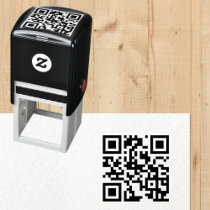 Create Custom QR Code Scannable Website Address Self-inking Stamp