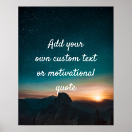Create Custom Quote Poster - Mountain Sunset