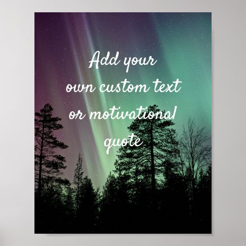 Create Custom Quote Poster _ Northern Lights
