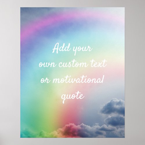 Create Custom Quote Poster _ Rainbow Clouds