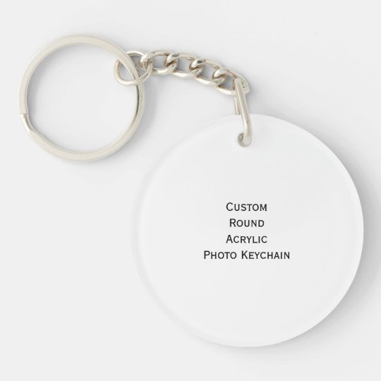 Create Custom Round Acrylic Photo Keychain Keyring