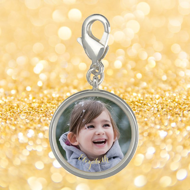 Create Custom Silver Plated Round Photo Charm (Create Custom Silver Plated Round Photo Charm)