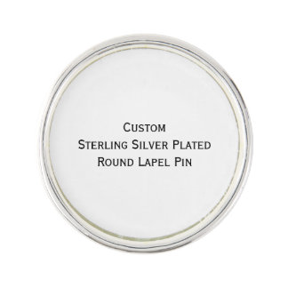 Create Custom Silver Plated Round Photo Lapel Pin