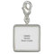 Create Custom Silver Plated Square Photo Charm