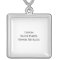 Create Custom Silver Plated Square Photo Necklace
