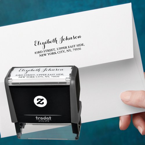 Create Custom Simple Elegant Name Return Address Self_inking Stamp