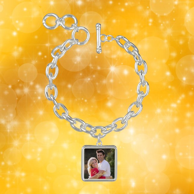 Create Custom Square Photo Charm Bracelet (Create Custom Square Photo Charm Bracelet)