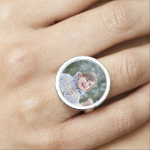 Create Custom Sterling Silver Plated Photo Ring