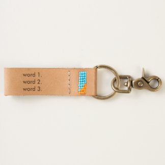 Create custom text simple three words expression keychain