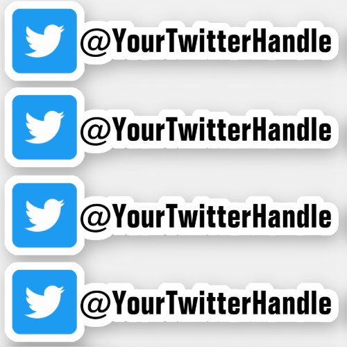 Create Custom Twitter Handle Social Media Stickers