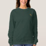Create Custom Womens Faux Gold Monogrammed Green Embroidered Sweatshirt