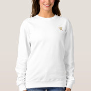 Create Custom Womens Gold Monogram Crewneck Embroidered Sweatshirt at Zazzle