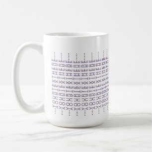 Create Custom Word Pattern Secret Message Purple Coffee Mug