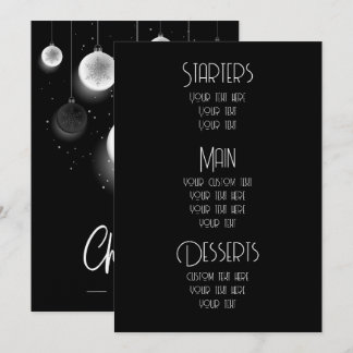 Create Custom Xmas Ornaments Christmas Menus