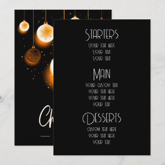 Create Custom Xmas Ornaments Christmas Menus