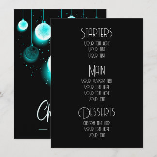 Create Custom Xmas Ornaments Christmas Menus