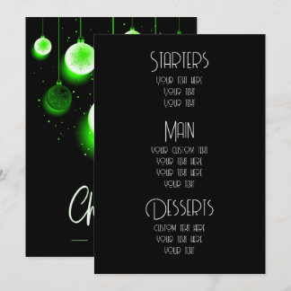 Create Custom Xmas Ornaments Christmas Menus