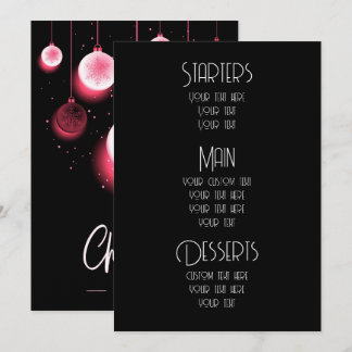 Create Custom Xmas Ornaments Christmas Menus